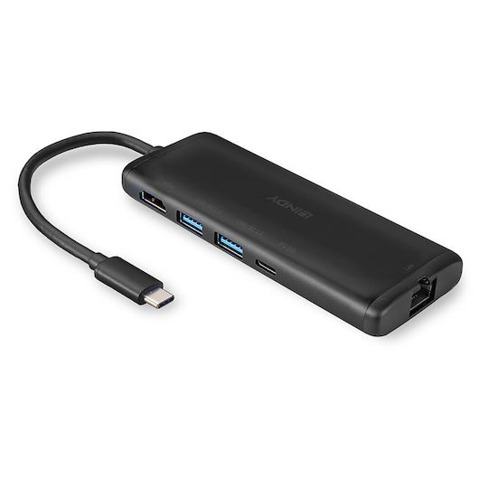 Lindy USB-C Docking Station with HDMI 4K PD Ethernet Black (43358)