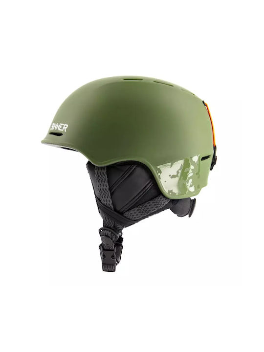 Sinner Fortune Helmet for Ski & Snowboard Matte Moss Green