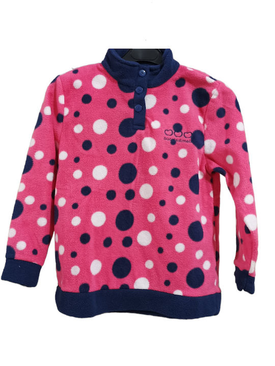 Bucciadimela Kids Πιτζάμα Παιδική Fleece SGP10826Α ΡΟΖ