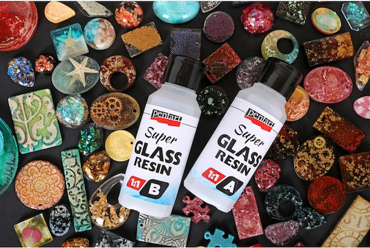 Pentart Super Glass Ρητίνη Δύο Συστατικών UV Resistant 80ml