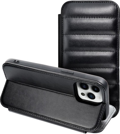 Forcell Puffer Book Δερματίνης Μαύρο (iPhone 14 Plus)