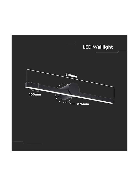 V-TAC Wall-Mounted Outdoor Light LED IP65 10W with Natural White Light 61x10x7.5εκ.