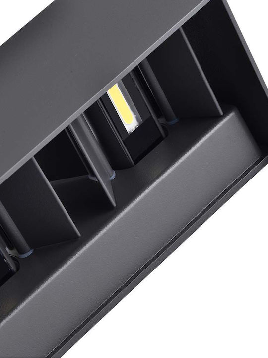 V-TAC Wall-Mounted Outdoor Ceiling Light LED IP65 24W with Natural White Light Double Beam 20x10x10εκ.