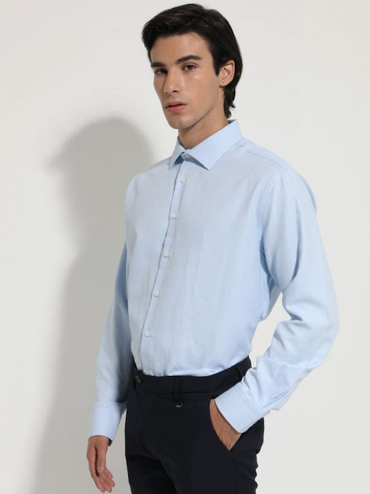 Tresor Men's Shirt Long Sleeve Light Blue