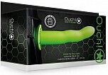 Shots Curved Hollow Glow In The Dark Harness with Dildo 20.6cm in Green Color