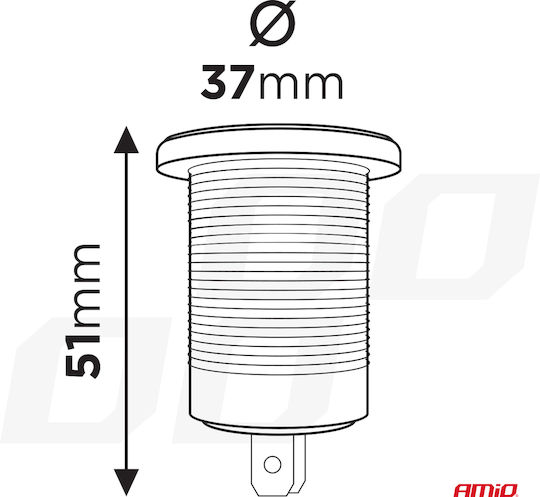 AMiO Zigarettenanzünder-Adapter Auto 12V - 24V