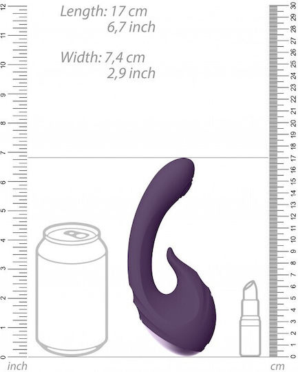 Vive Miki Δονητής G-Spot Flickering G-Spot Vibrator 17cm Purple