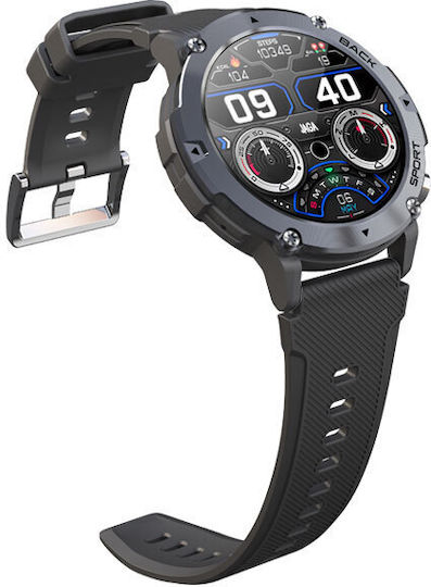 Jaga JS14 Smartwatch mit Pulsmesser (Schwarz)