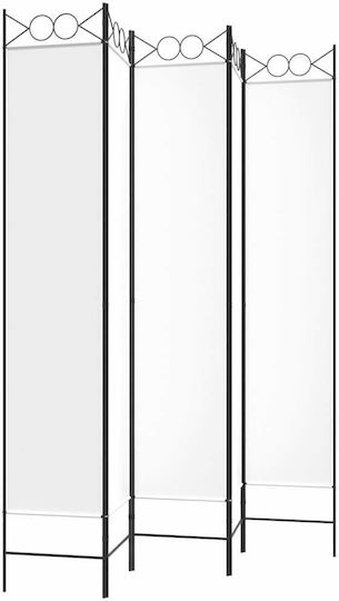 vidaXL Dekorativer Raumteiler Stoff mit 5 Paneelen White 200x220cm
