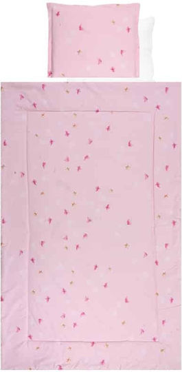 Lorelli Baby Crib Bedding Set Butterflies 4pcs Pink
