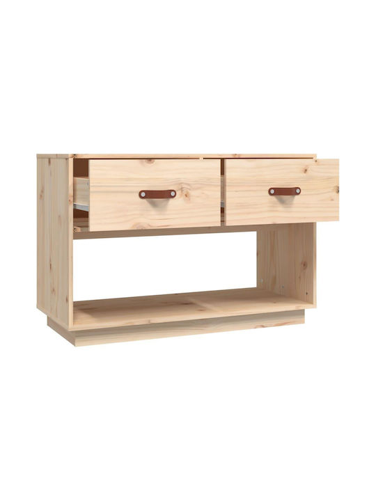 TV-Ständer aus Massivholz Beiges M90xT40xH60cm
