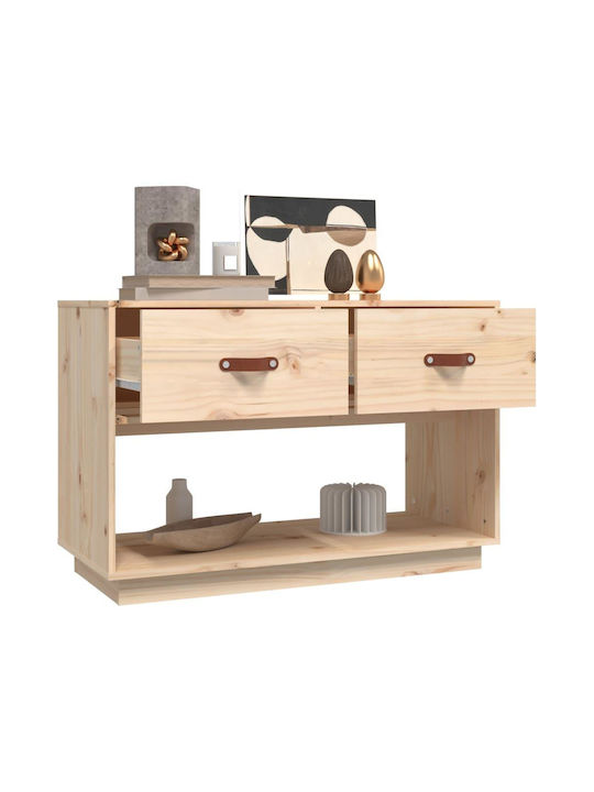 TV-Ständer aus Massivholz Beiges M90xT40xH60cm