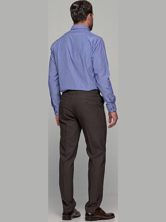 02 Long-sleeved Shirt Striped Light Blue
