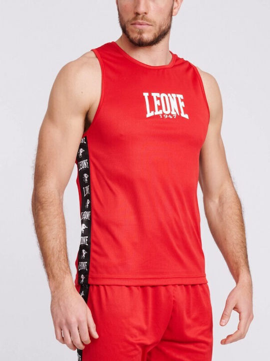 Leone 1947 Ambassador Bărbați Fără mâneci Tricou AB218-RD pentru Box Roșie