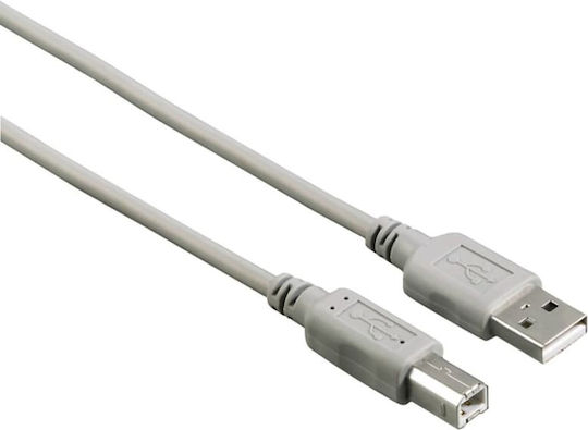 HAMA USB 2.0 Kabel USB-A-Stecker - USB-B-Stecker Gray 5m 00200902