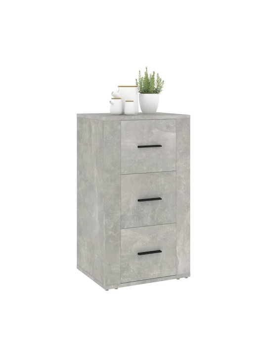 Office Storage Chipboard Cabinet Grey Concrete L40xW33xH70cm