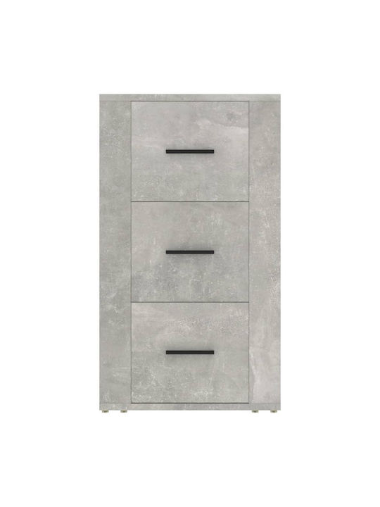 Office Storage Chipboard Cabinet Grey Concrete L40xW33xH70cm