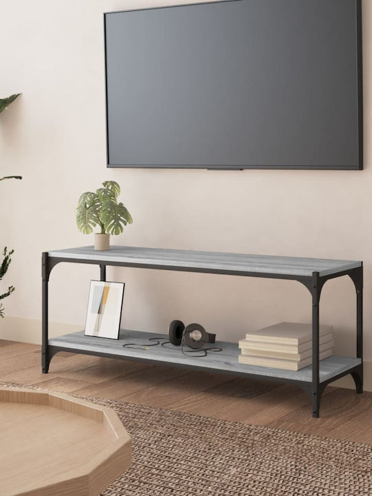 Έπιπλο TV din metal și lemn Γκρι Sonoma M100xΠ33xΥ41cm