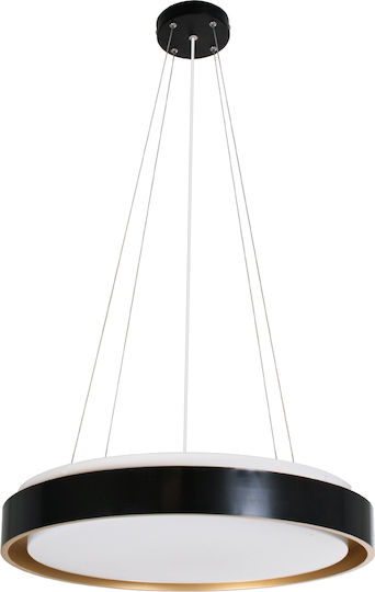 GloboStar Barchetta Deckenleuchte 48cm Schwarz mit Integrierter LED und Fernbedienung