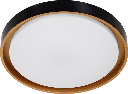 GloboStar Barchetta Deckenleuchte 48cm Schwarz mit Integrierter LED und Fernbedienung