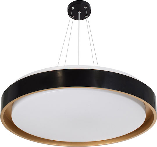 GloboStar Barchetta Deckenleuchte 48cm Schwarz mit Integrierter LED und Fernbedienung