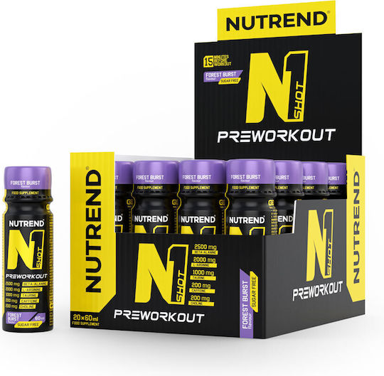 Nutrend N1 Shot Pre Workout Supplement 60ml Forest Burst