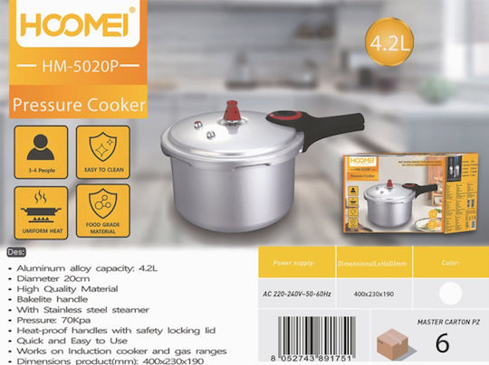 Hoomei Χύτρα Ταχύτητας 4.2lt