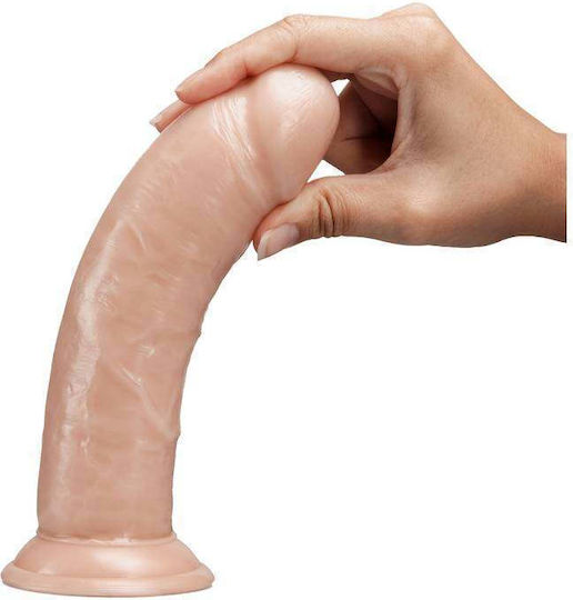 Dr. Skin Glide Self Lubricating Ρεαλιστικό Dildo με Βεντούζα Vanilla 20cm