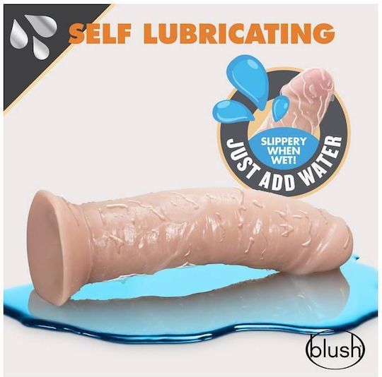 Dr. Skin Glide Self Lubricating Ρεαλιστικό Dildo με Βεντούζα Vanilla 20cm
