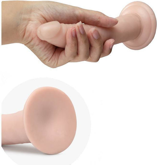 Dr. Skin Glide Self Lubricating Ρεαλιστικό Dildo με Βεντούζα Vanilla 19cm