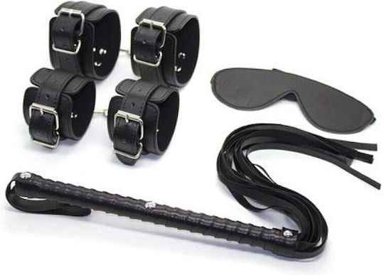 Toyz4lovers Basic Bondage Kit BDSM Kit Basic Bondage Kit σε Μαύρο Χρώμα 4τμχ