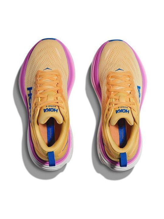Hoka Bondi 8 Men's Running Sport Shoes Yellow