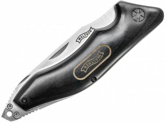 Umarex Walther BNK5 Taschenmesser Schwarz in Leder-Gehäuse