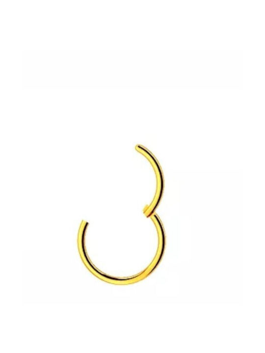 Steel under allergy earring hoop gold 10mm