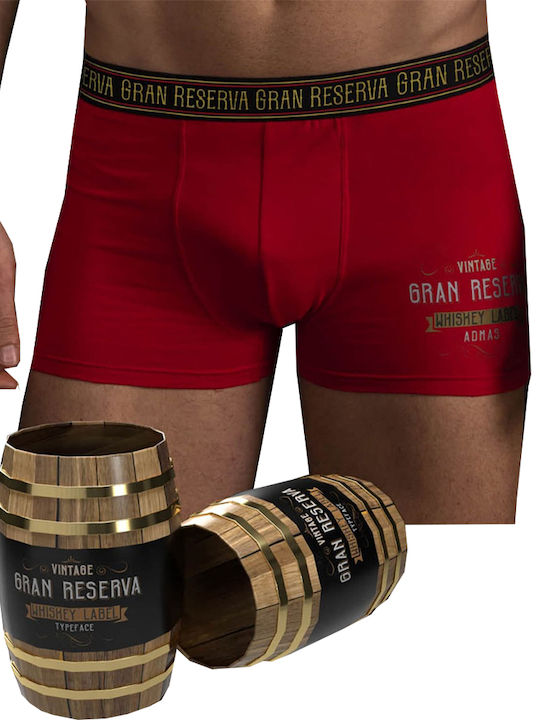 Men's Boxer Red with Patterns