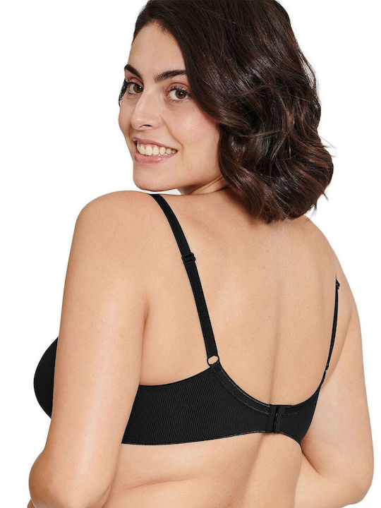 Naturana Underwired Bra Everyday Unlined Black 7721 - Black