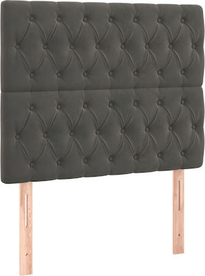 vidaXL Bed Headboard made of Wood Dark Gray 90x7x118cm