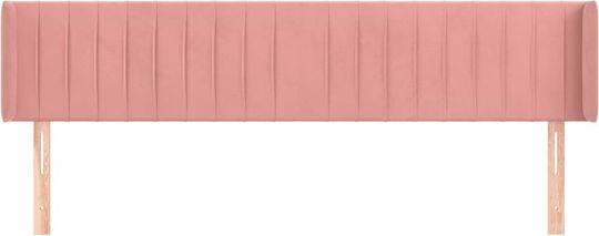 vidaXL Tăblie De Pat Din Țesătură Roz 163x88cm