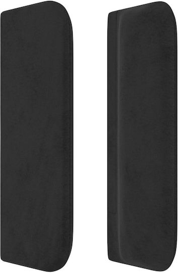 vidaXL Fabric Bed Headboard Black 103x88cm
