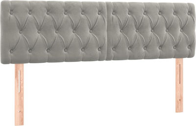 vidaXL Bed Headboard made of Fabric Light Gray 160x7x78cm