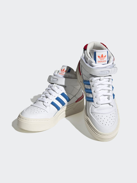 Forum Bonega Flatforms Sneakers Cloud White / Bright Royal / Better Scarlet
