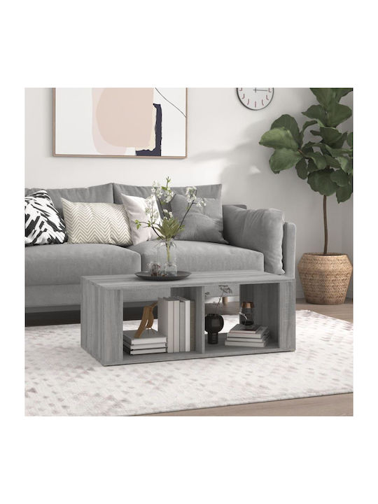 Rectangular Coffee Table Wooden Gray L100xW50xH36cm.