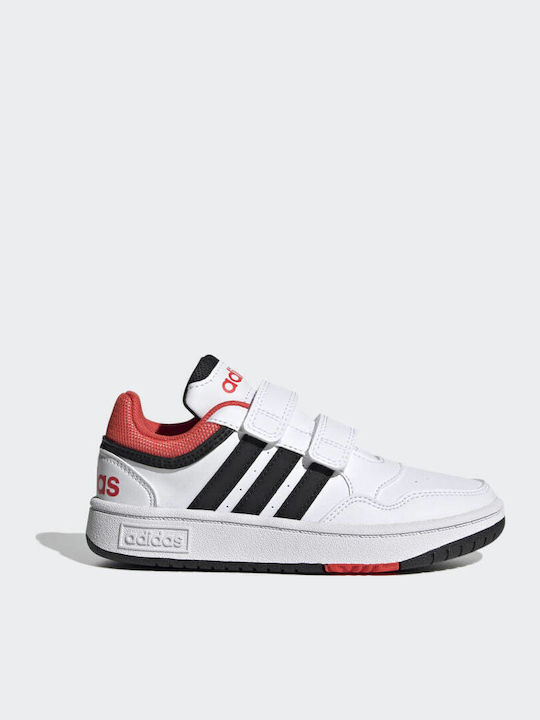 Hoops 3.0 CF Incaltaminte Sport Copii Baschet Cu Închidere Hoop & Loop Albă