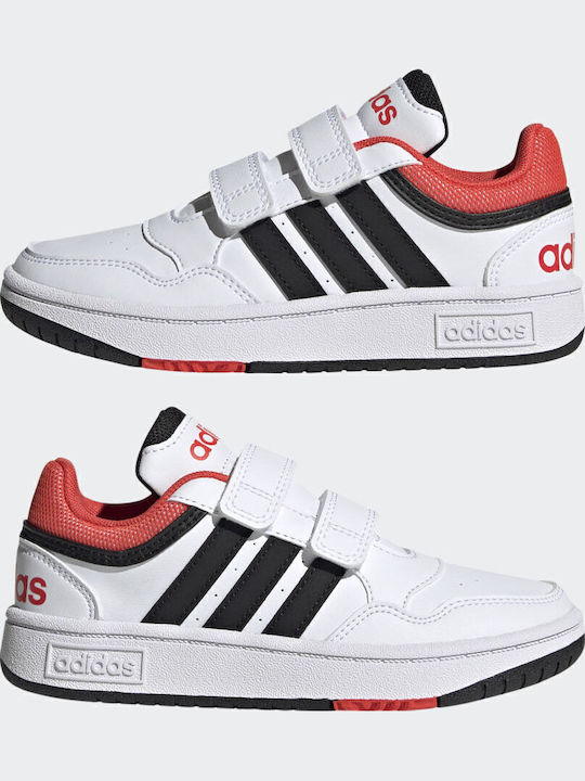 Hoops 3.0 CF Incaltaminte Sport Copii Baschet Cu Închidere Hoop & Loop Albă
