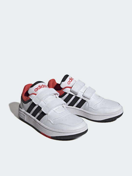Hoops 3.0 CF Incaltaminte Sport Copii Baschet Cu Închidere Hoop & Loop Albă