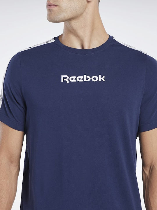 Reebok Identity Herren Sport T-Shirt Kurzarm Marineblau