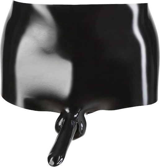 LateX Εσώρουχο με Dildo σε Μαύρο Χρώμα