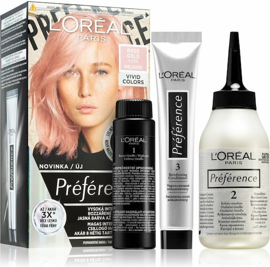 L'Oreal Paris Preference Vivid Colors Vopsea de Păr 9,213 Rose Gold