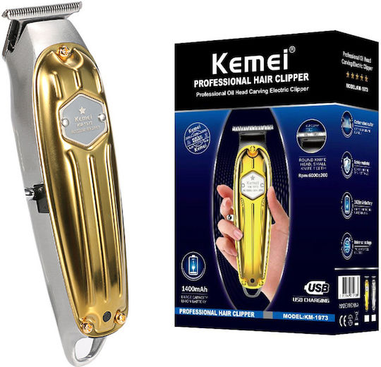 Kemei Rechargeable Hair Clipper Gold KM-1973