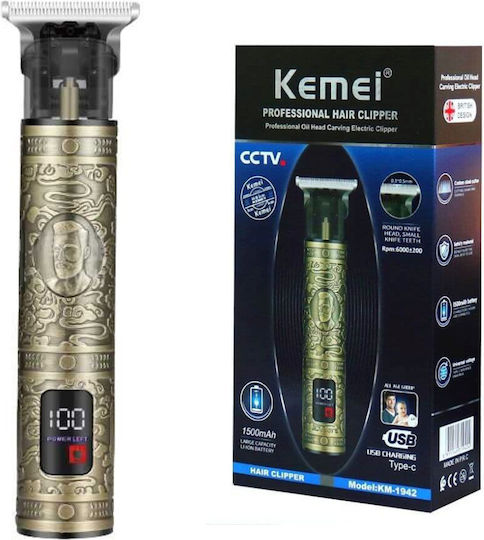 Kemei Rechargeable Hair Clipper Gold KM-1942